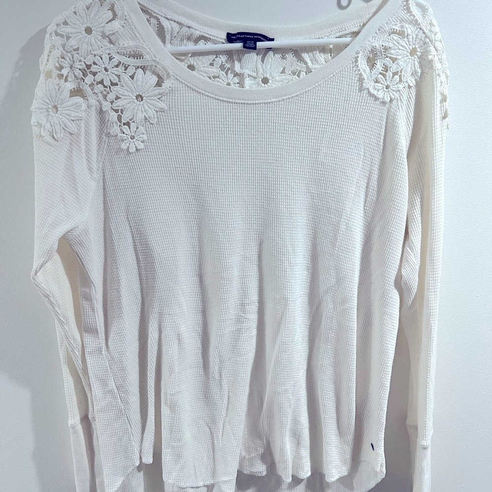 White waffle shirt